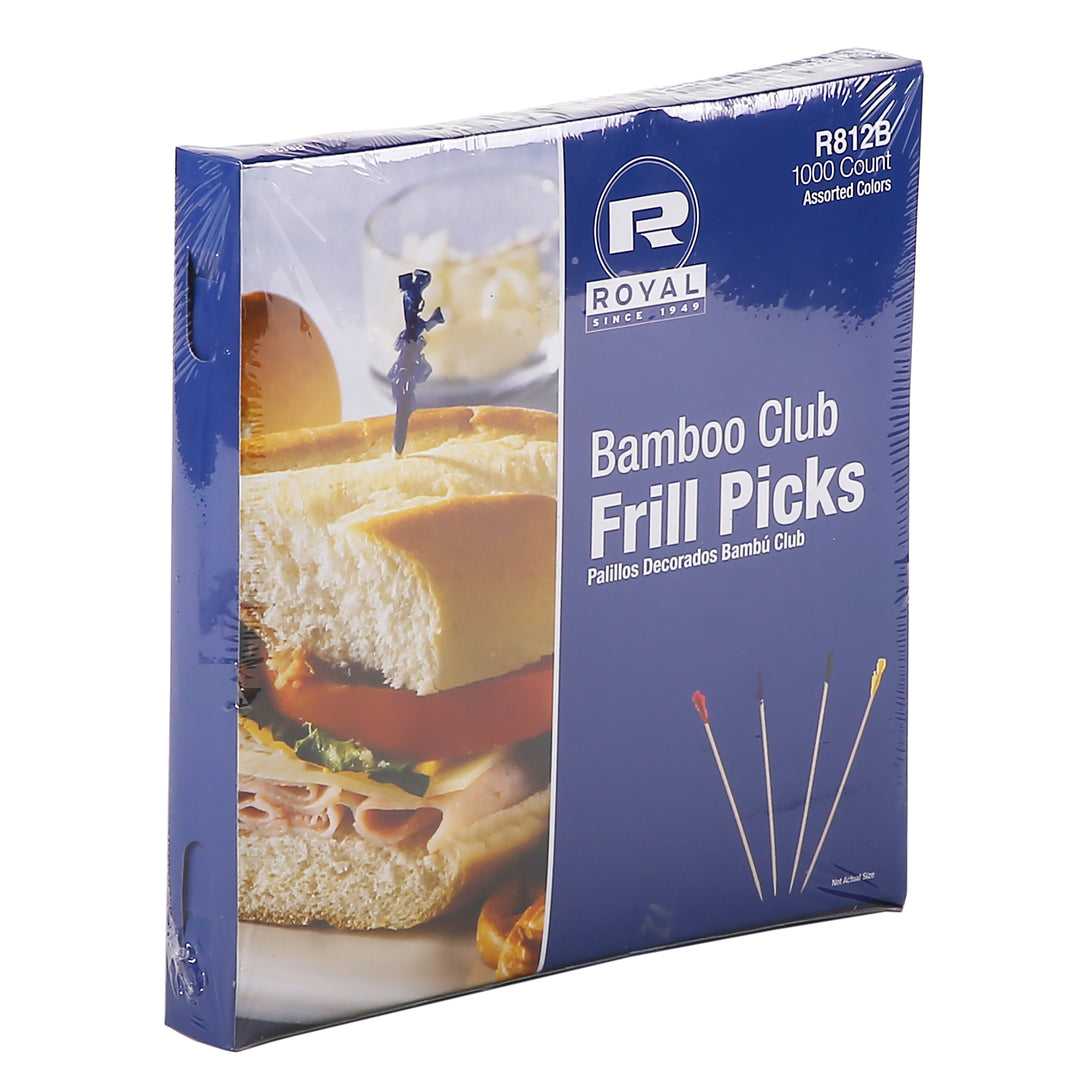 Royal Bamboo Club Frilly Picks-1000 Each-10/Case