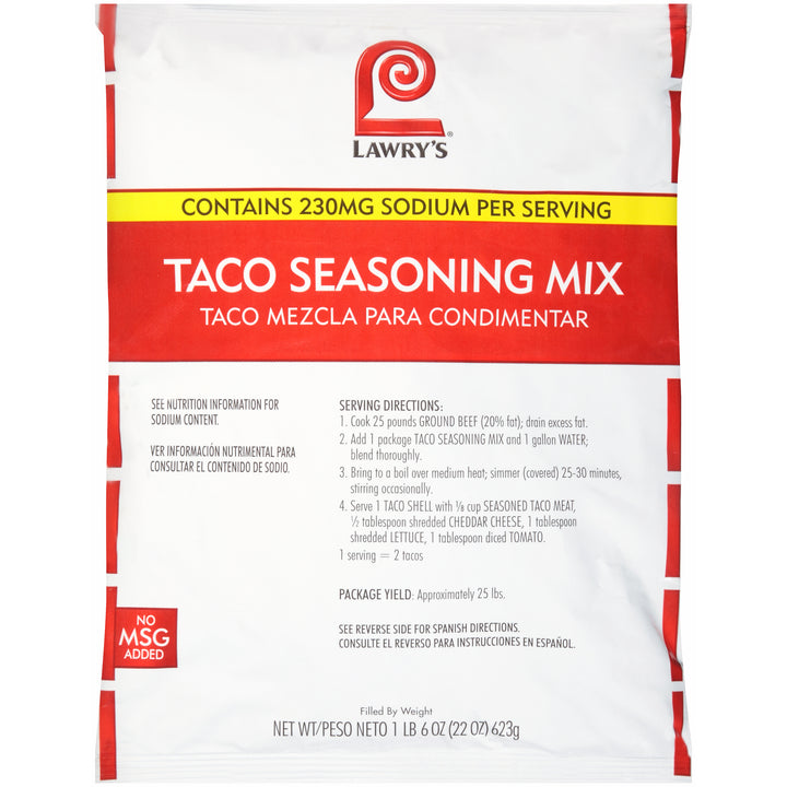 Lawry's Taco Seasoning Mix-22 oz.-6/Case