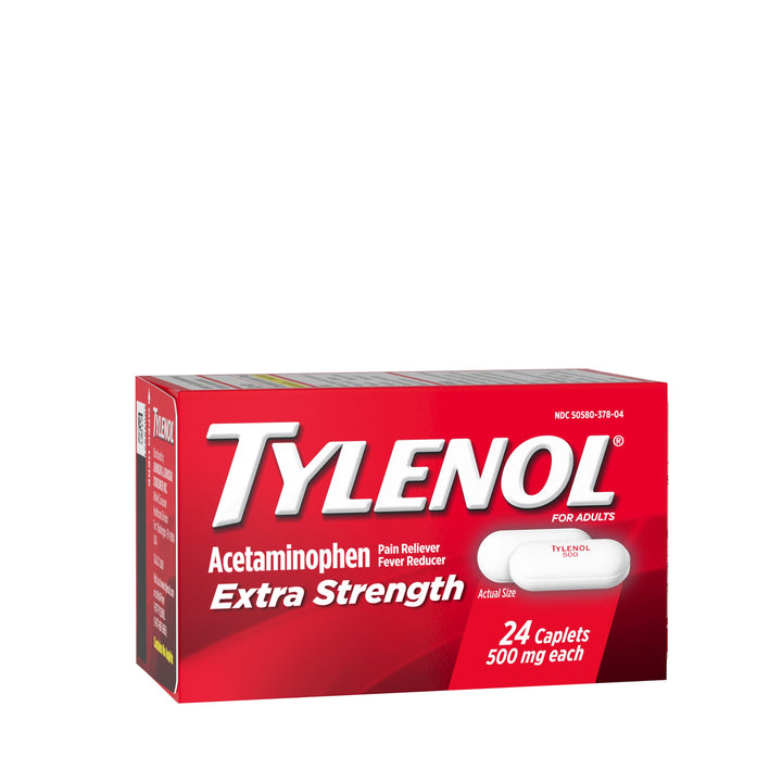 Tylenol Extra Strength Acetaminophen Caplets-24 Count-6/Box-12/Case