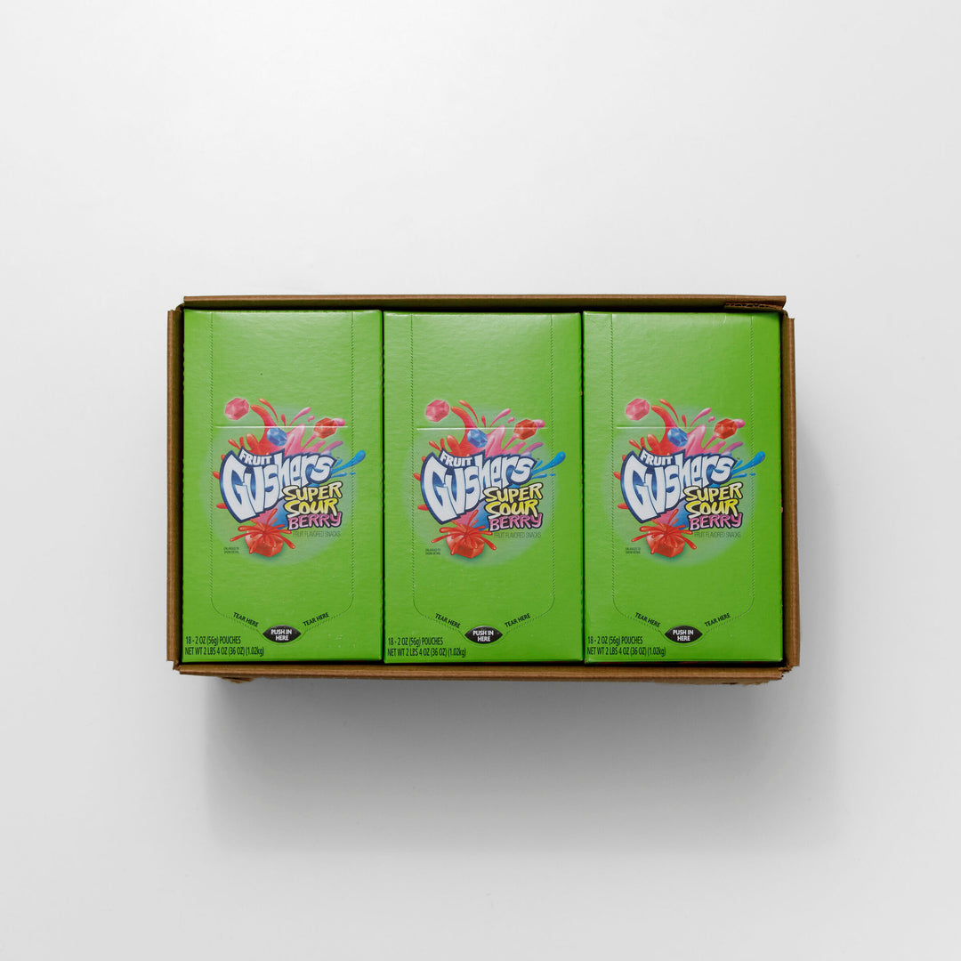 Gushers Sour Berry Fruit Snack-2 oz.-18/Box-6/Case