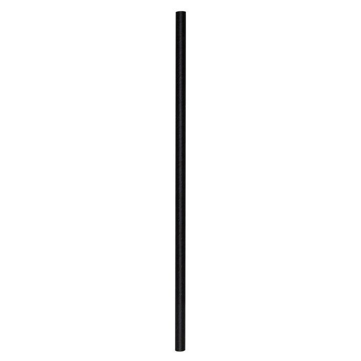 Aardvark By Hoffmaster Paper Straw Jumbo Unwrapped Solid Black 7.75 Inch-600 Each-8/Case