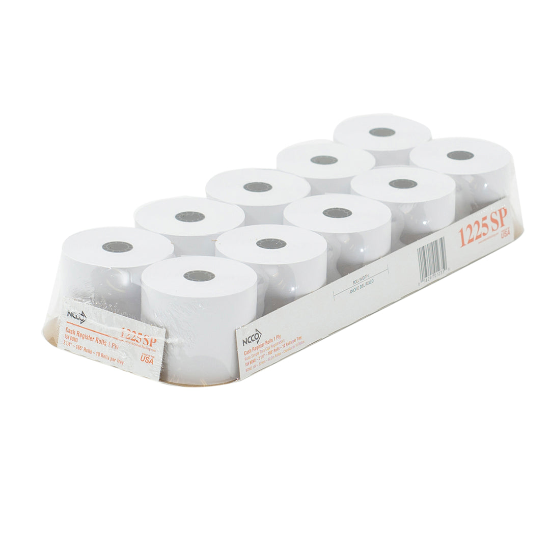 National Checking Tape Register Roll 2.25 White Ipl 1-40 Roll-40 Roll-1/Case