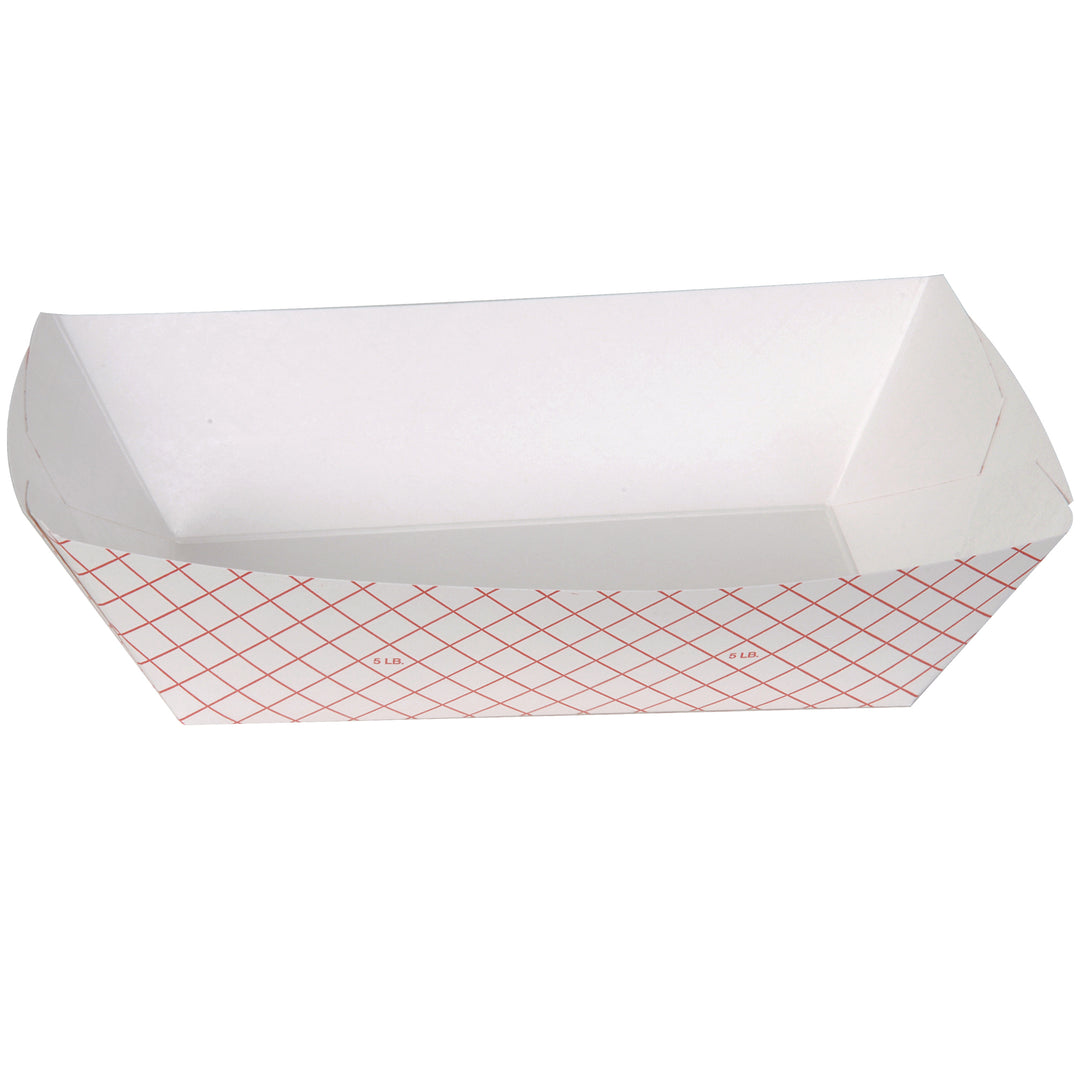Dixie 5 lb. Red Plaid Food Tray-250 Count-2/Case