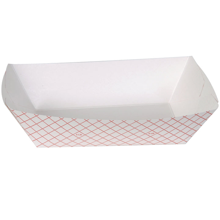 Dixie 5 lb. Red Plaid Food Tray-250 Count-2/Case