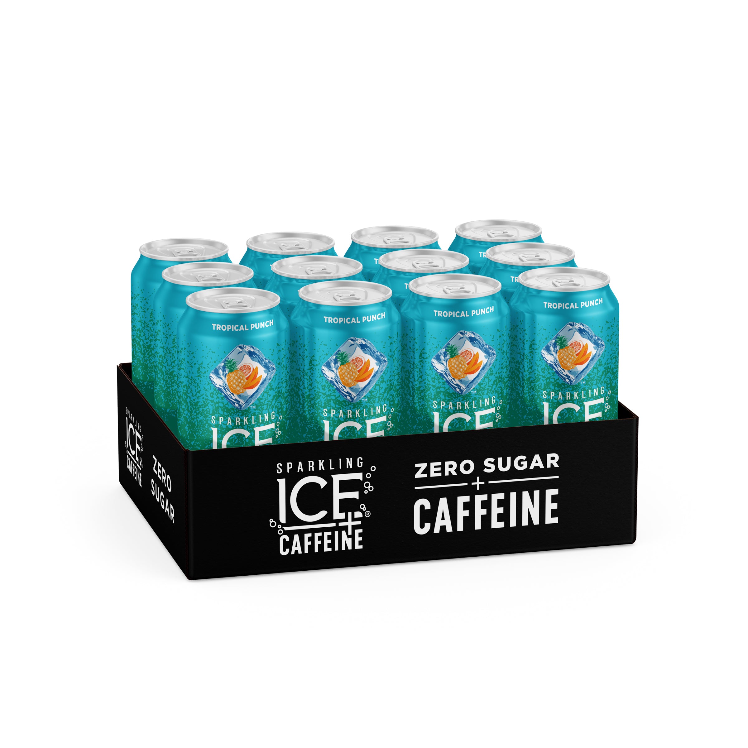 Sparkling Ice And Caffeine Tropical Punch-16 fl oz.-12/Case MPN