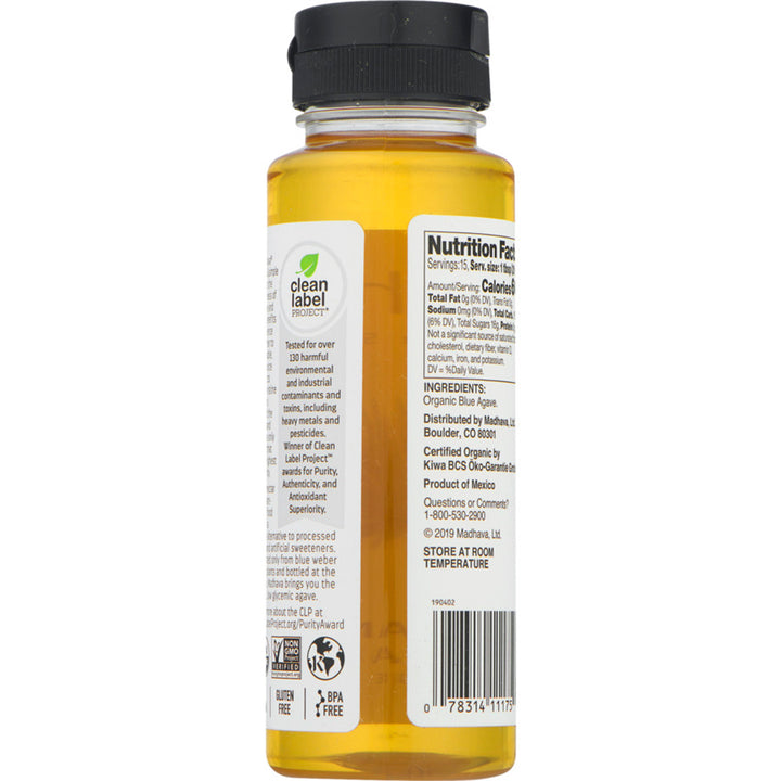 Madhava Organic Golden Light Agave-11.75 oz.-6/Case