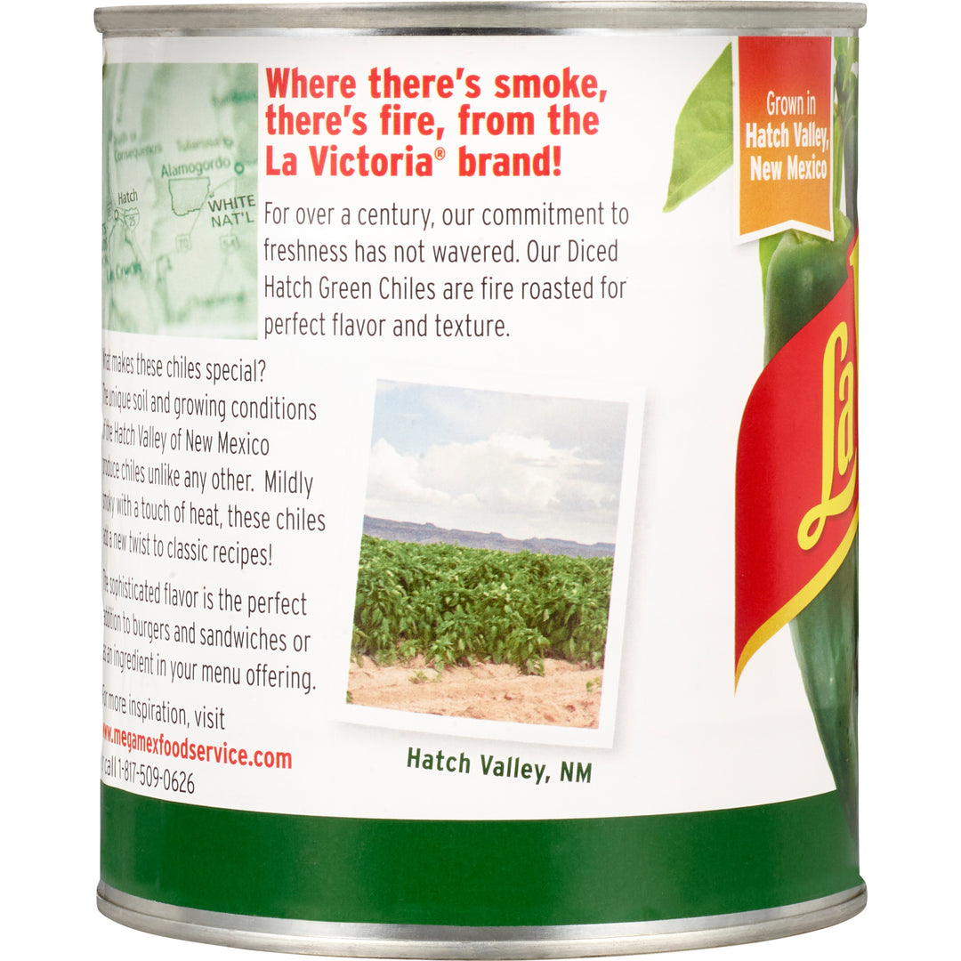 La Victoria Green Chile Diced Fire Roasted-27 oz.-12/Case