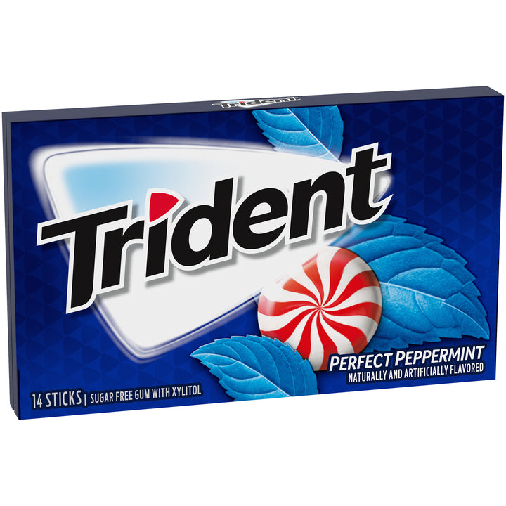 Trident Sugar Free-Peppermint Gum-14 Count-12/Box-12/Case