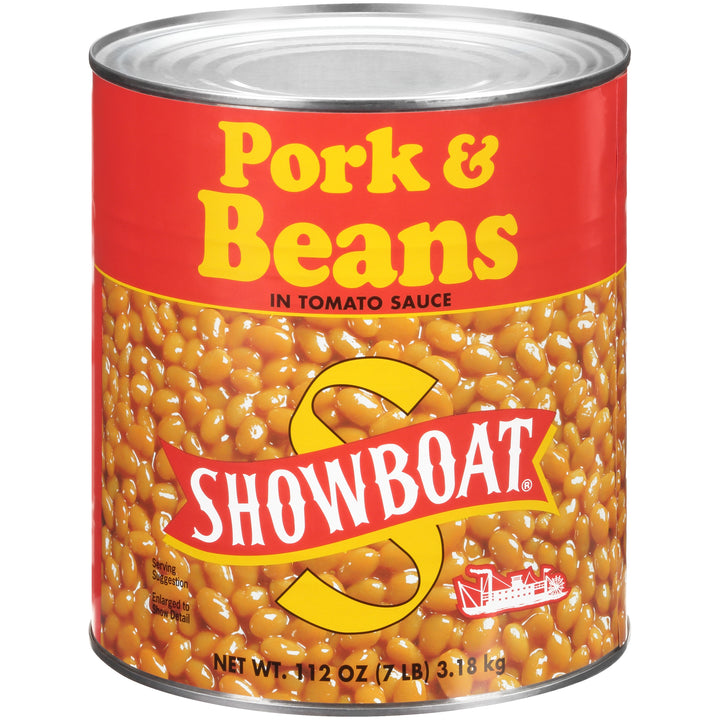 Showboat Pork & Beans Can-112 oz.-6/Case