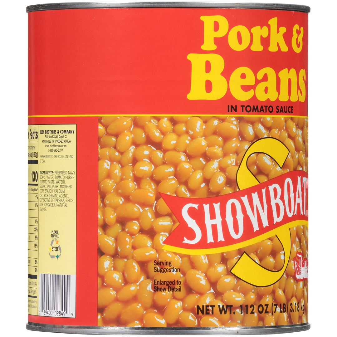 Showboat Pork & Beans Can-112 oz.-6/Case