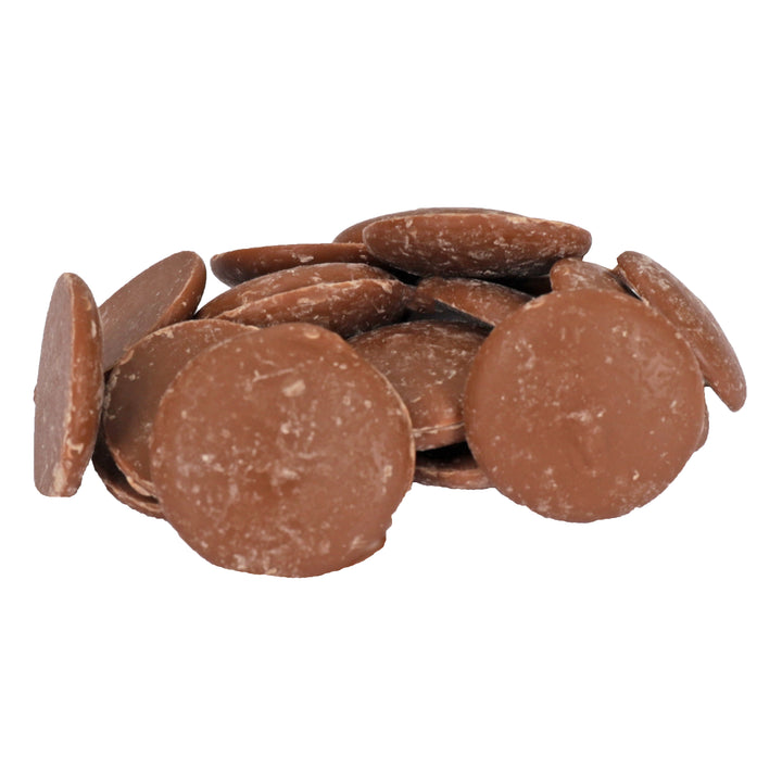 Merckens Cf668 Milk Chocolate Cocoa Lite Wafer-50 lb.-1/Case