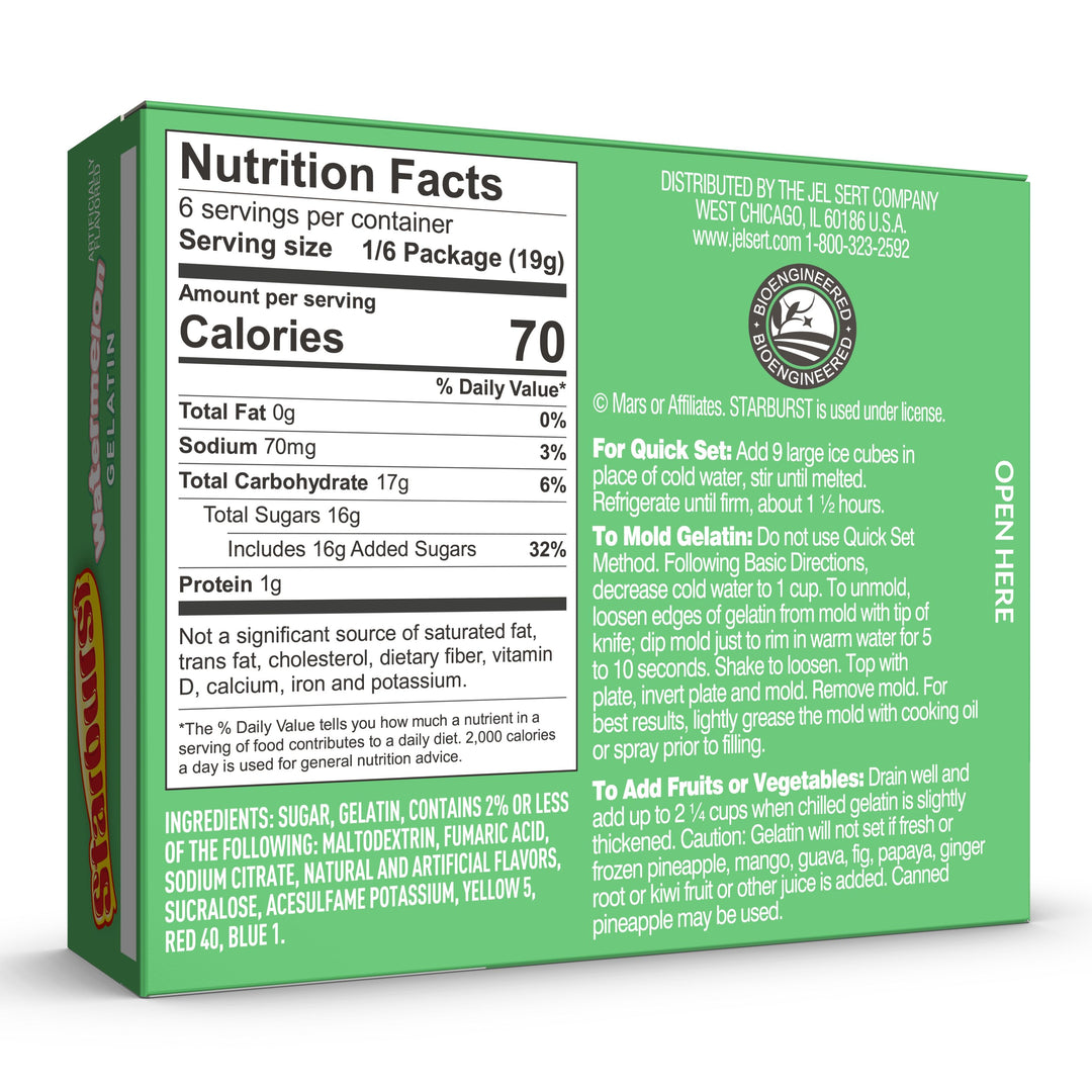 Starburst Watermelon Flavored Gelatin Mix-3.94 oz.-12/Case