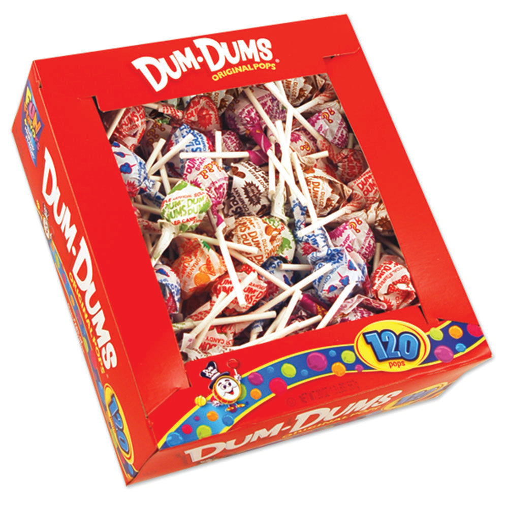 Spangler Candy Dumdum Pops Lollipops-120 Count-1/Box-18/Case