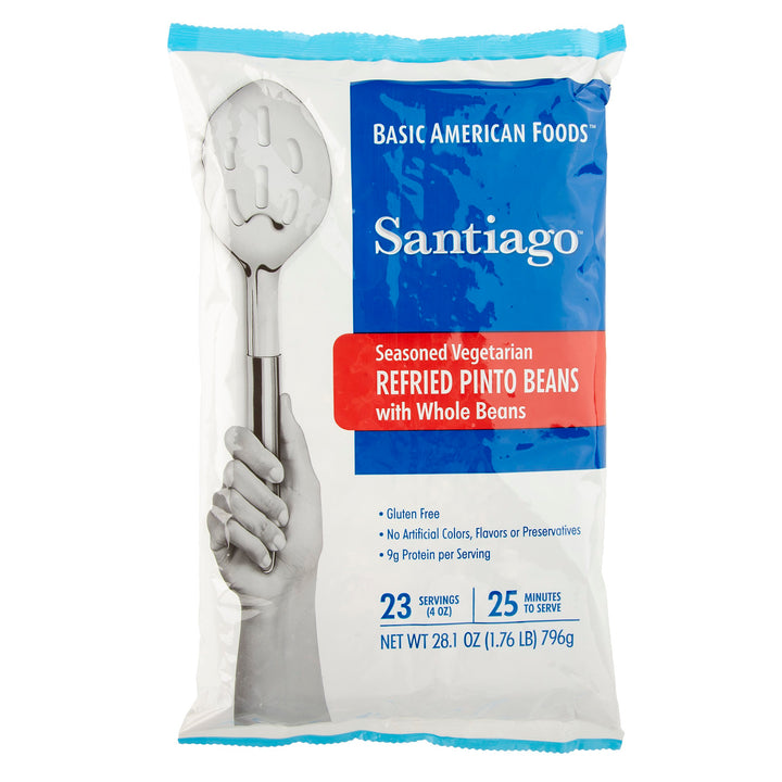Baf Santiago Refried Beans Santiago Seasoned Vegetarian-28.1 oz.-6/Case