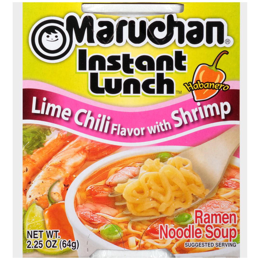 Maruchan Instant Habanero Lime Chili Shrimp Flavored Ramen Noodle Soup-2.25 oz.-12/Case