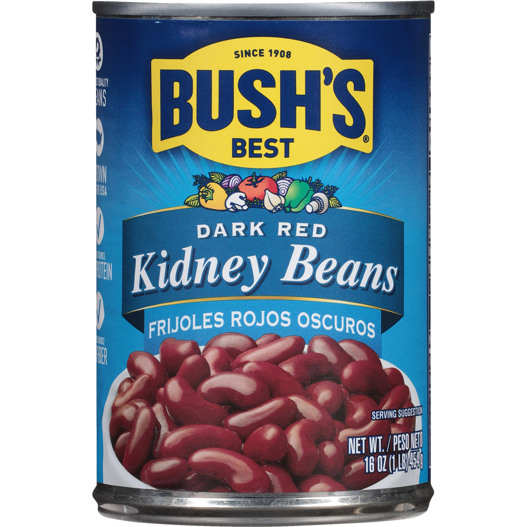 Bush's Best Dark Red Kidney Beans-16 oz.-12/Case