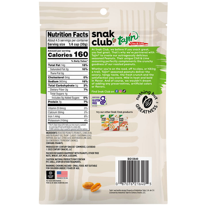 Snak Club Shipper Resealable Tajin Duo-4 oz.-2/Case