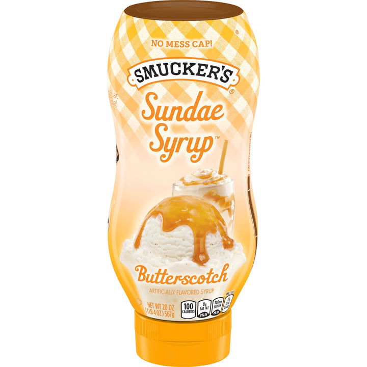 Smucker's Sundae Butterscotch Syrup Bottle-20 oz.-12/Case