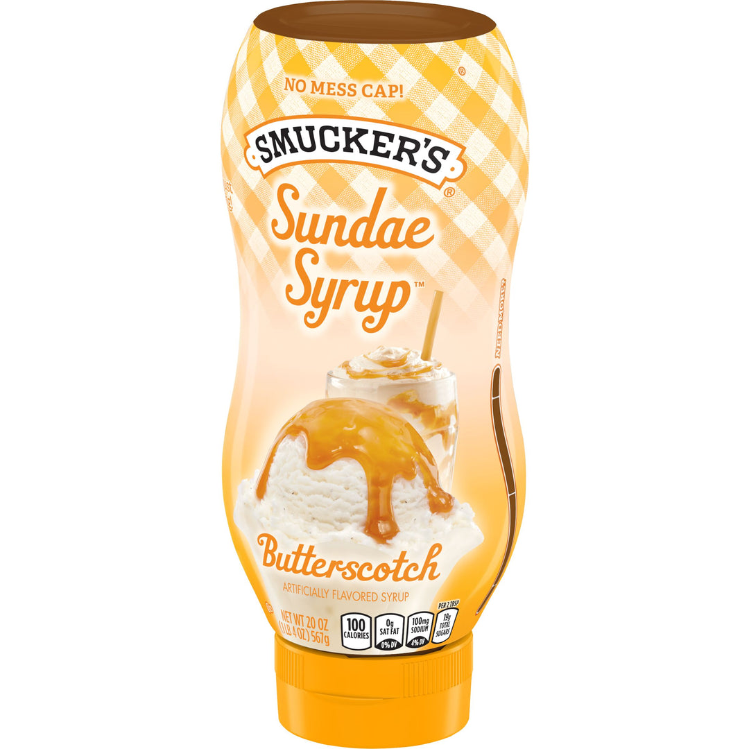 Smucker's Sundae Butterscotch Syrup Bottle-20 oz.-12/Case