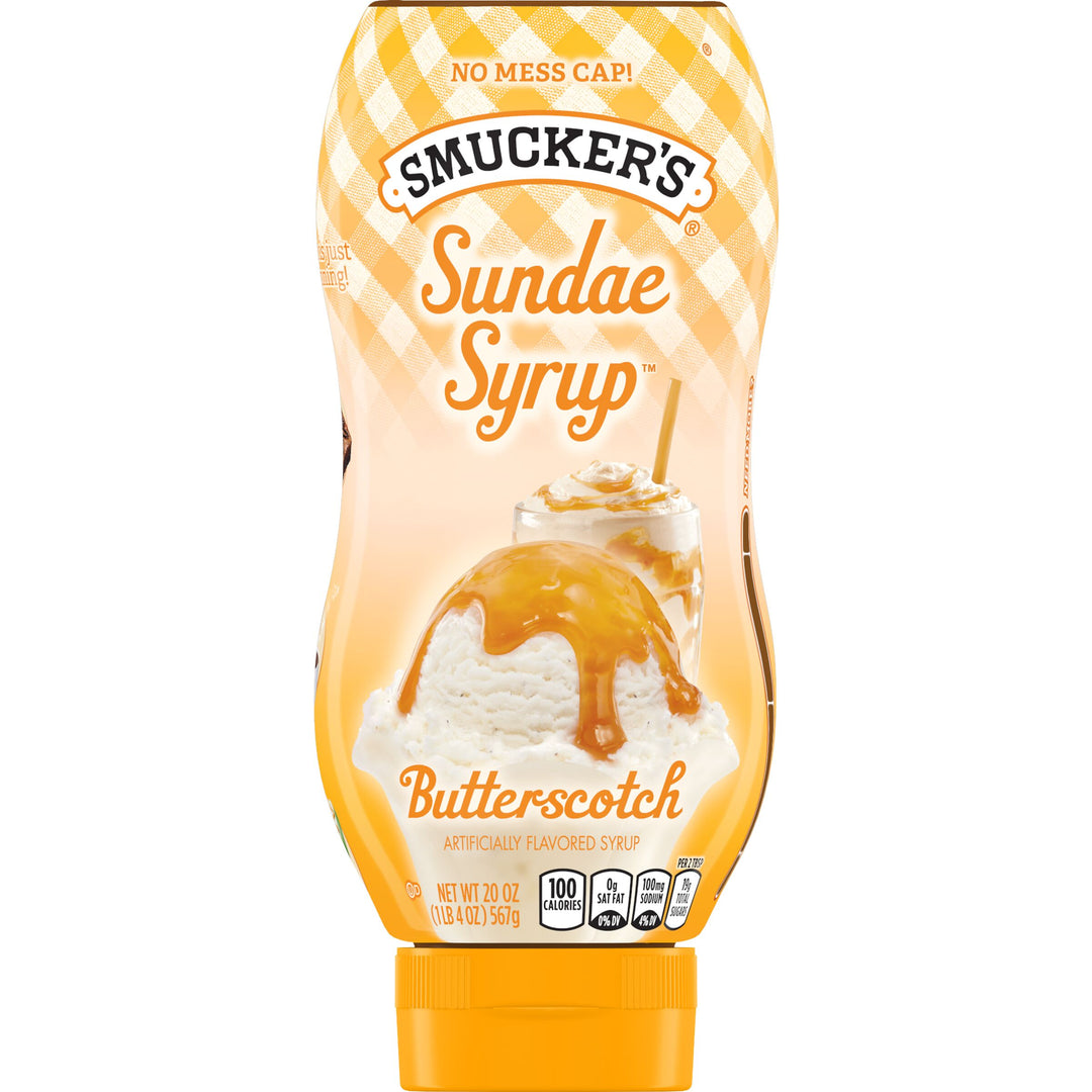 Smucker's Sundae Butterscotch Syrup Bottle-20 oz.-12/Case