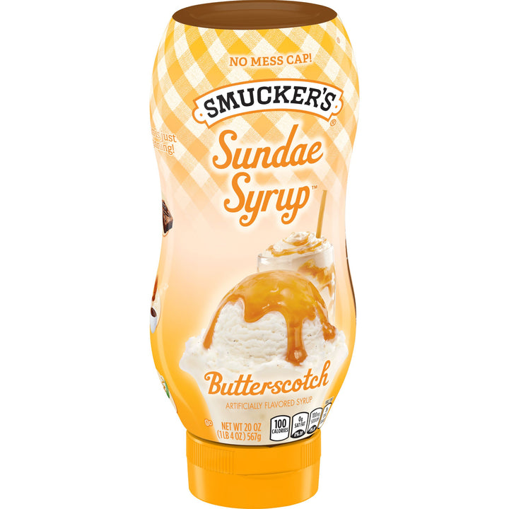 Smucker's Sundae Butterscotch Syrup Bottle-20 oz.-12/Case