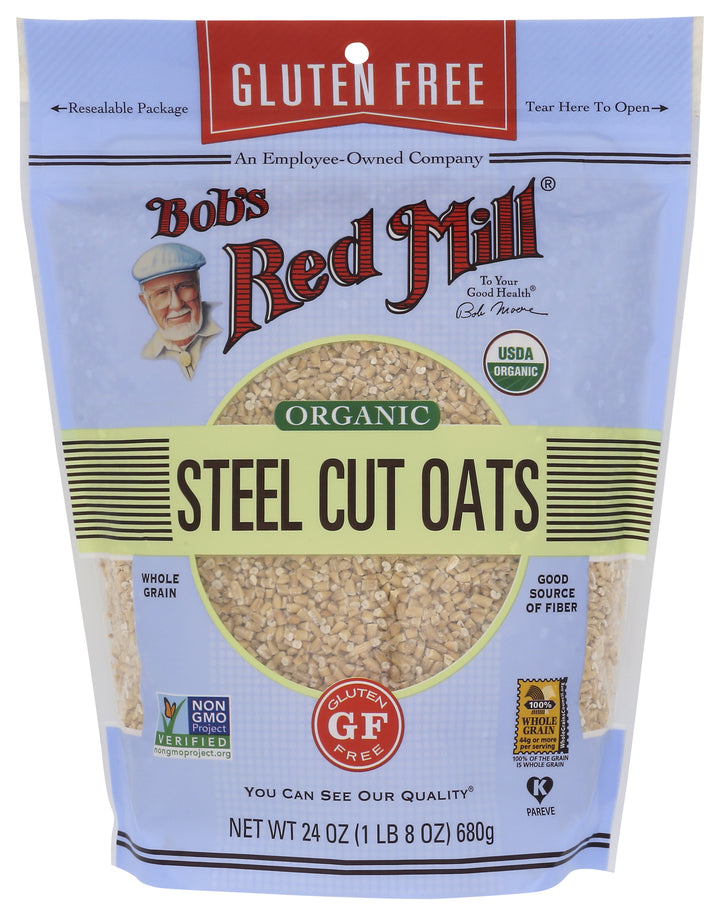 Bob's Red Mill Natural Foods Inc Gluten Free Organic Steel Cut Oats-24 oz.-4/Case