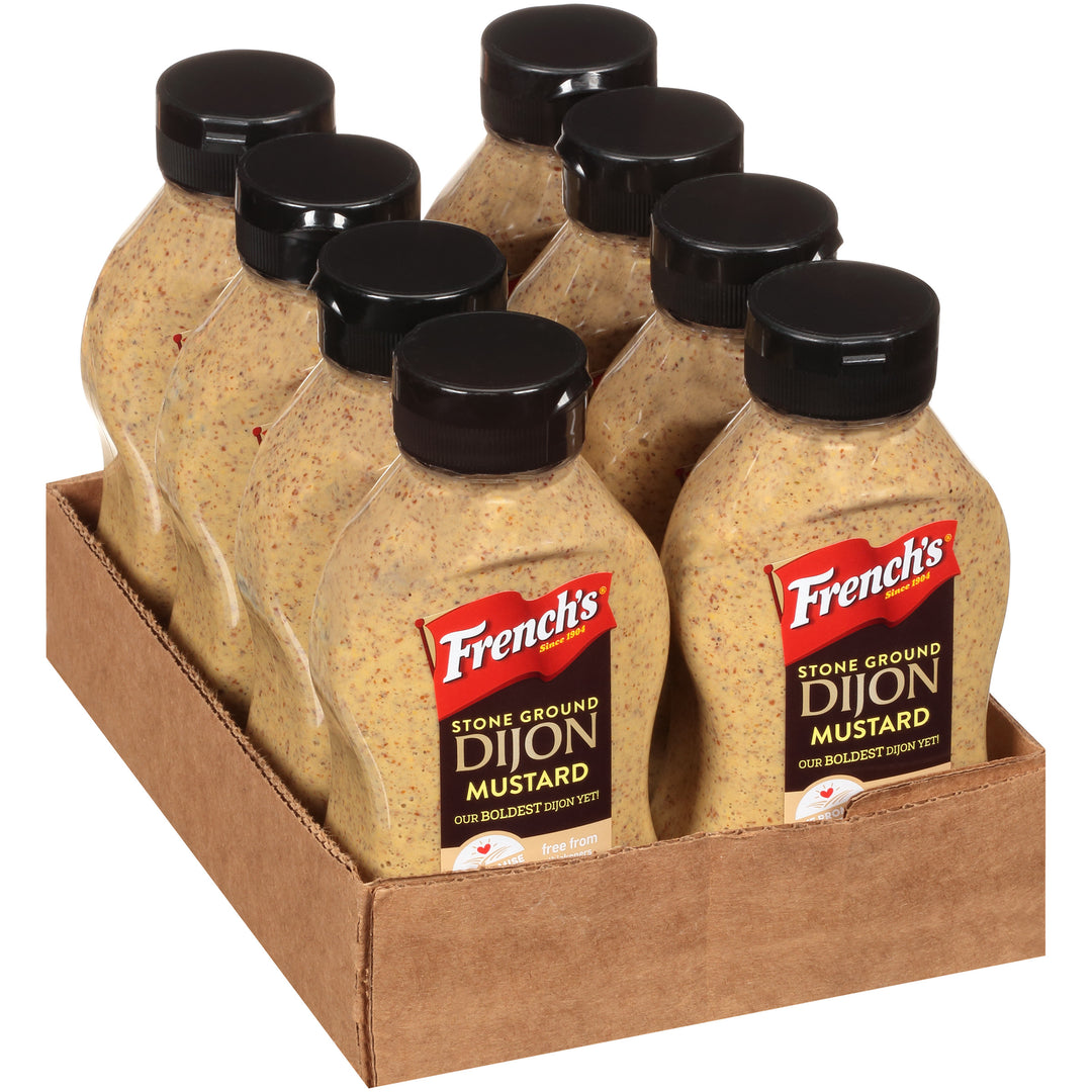 French's Dijon Stone Ground Mustard Bottle-12 oz.-8/Case