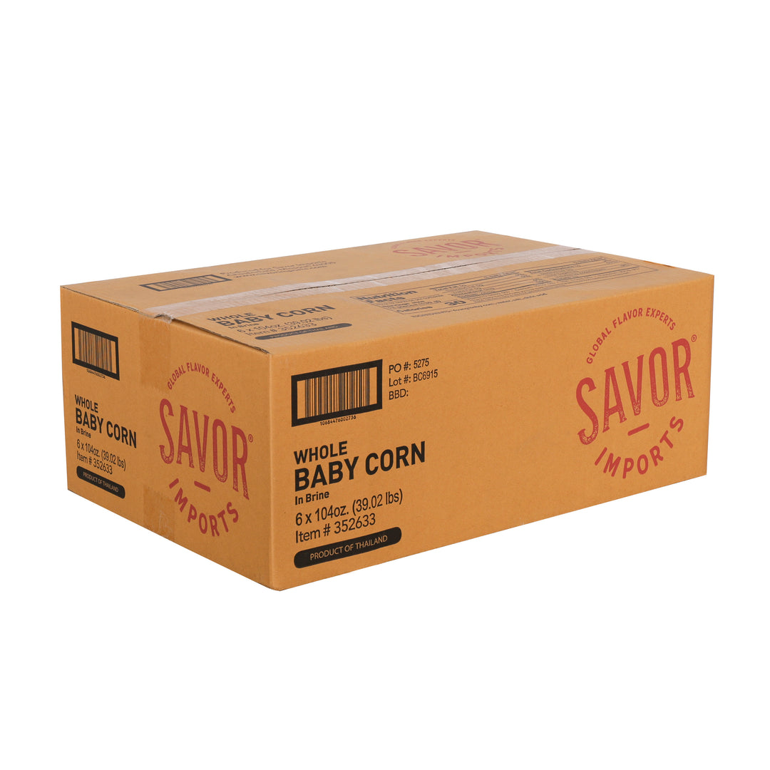 Savor Imports Whole Baby Corn-6.75 lb.-6/Case