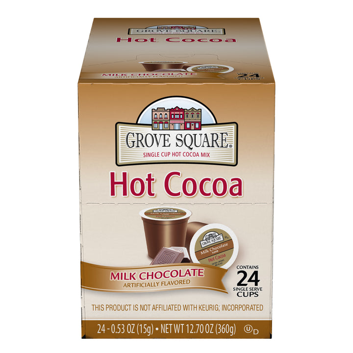 Grove Square Cocoa Milk Chocolate Single Service Brewing Cup-12.7 oz.-4/Case