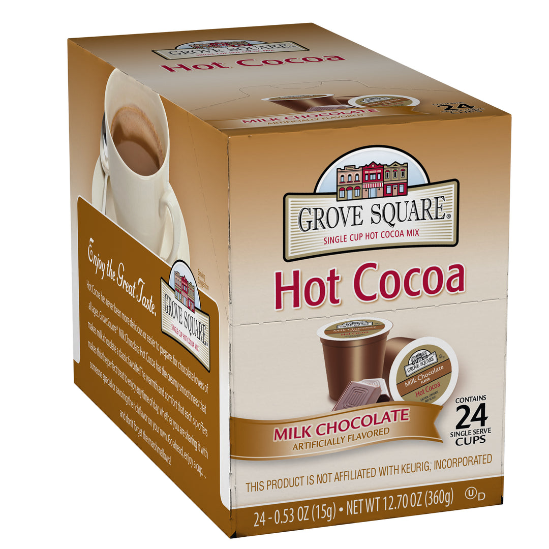 Grove Square Cocoa Milk Chocolate Single Service Brewing Cup-12.7 oz.-4/Case