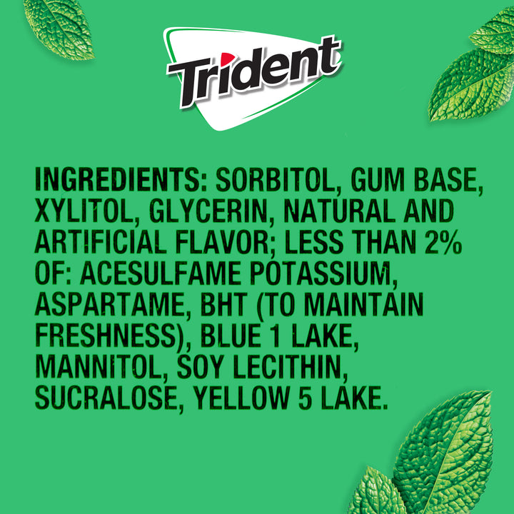 Trident Gum Spearmint 8 Pack-112 Count-6/Case