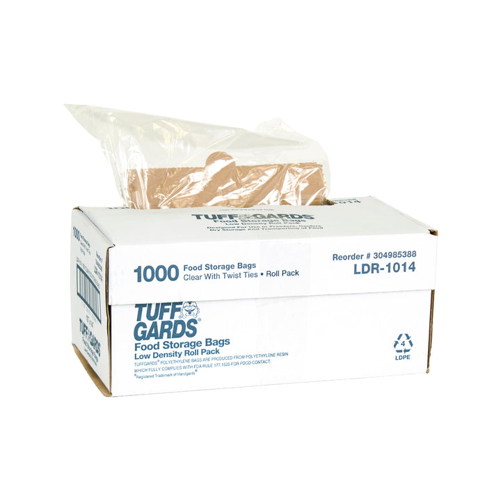 Tuffgards Bag Low Density Roll Pack 10X14 Food Storage-1000 Each-1000/Box-1/Case