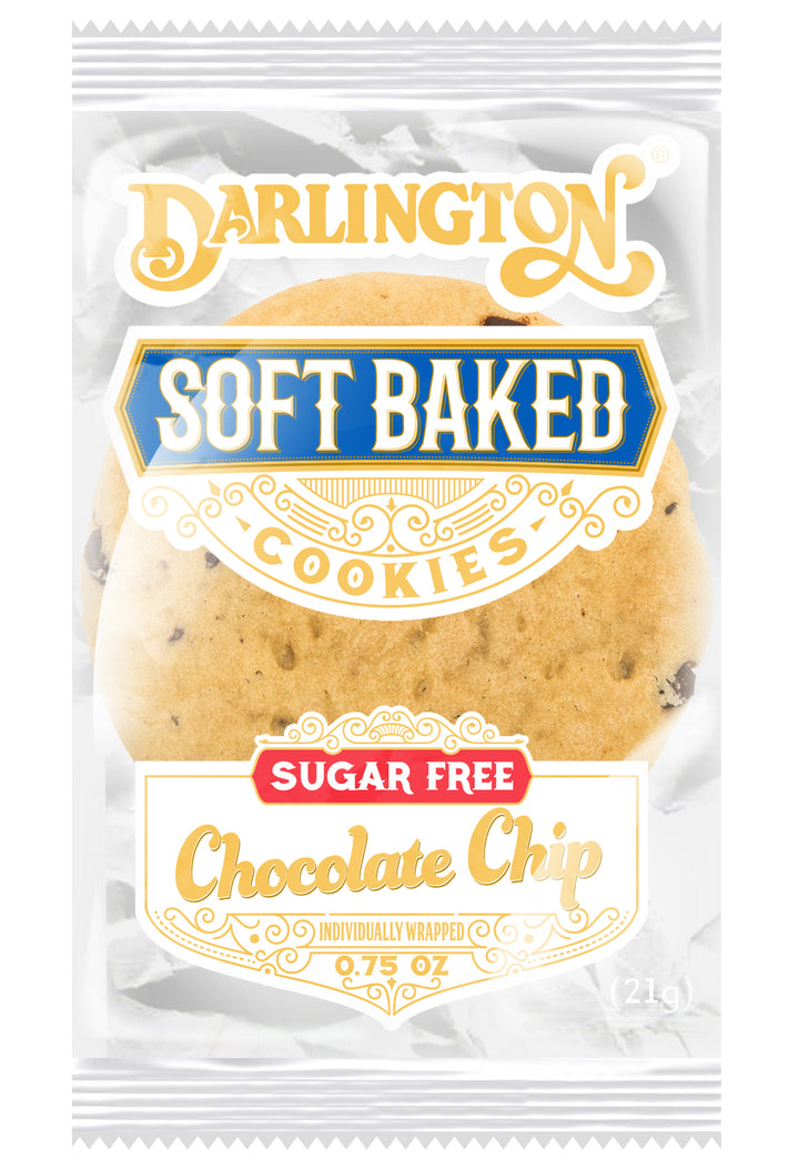 Darlington Sugar Free Individually Wrapped Trans Fat Free Chocolate Chip Cookie-1 Count-106/Case