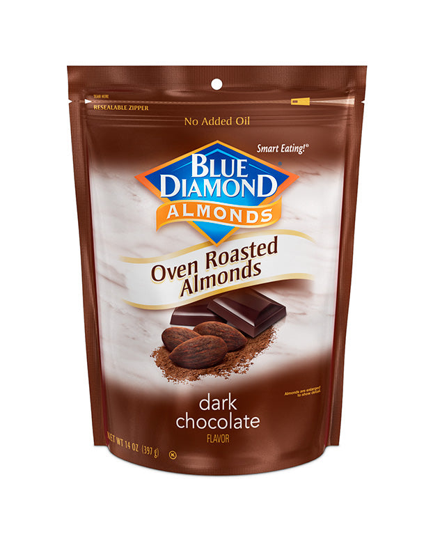 Blue Diamond Almonds Almonds Oven Roasted Dark Chocolate-14 oz.-6/Case