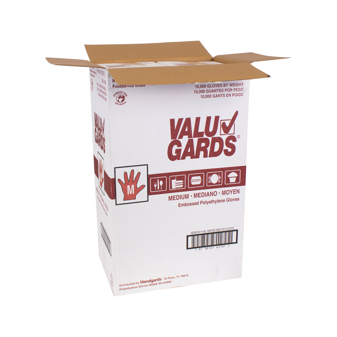 Valugards Poly Medium Glove-100 Each-10/Box-10/Case