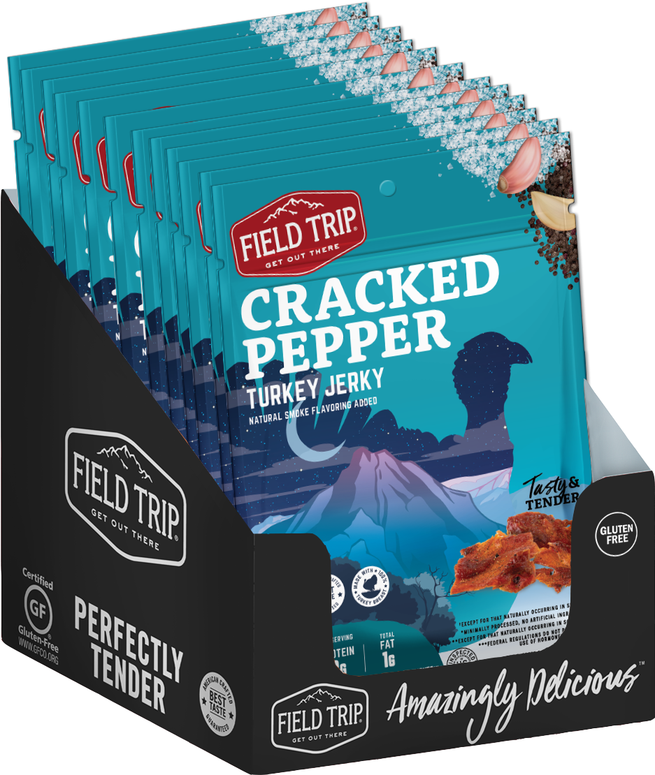 Field Trip Jerky Turkey Cracked Pepper 1Oz 12/1 Oz.