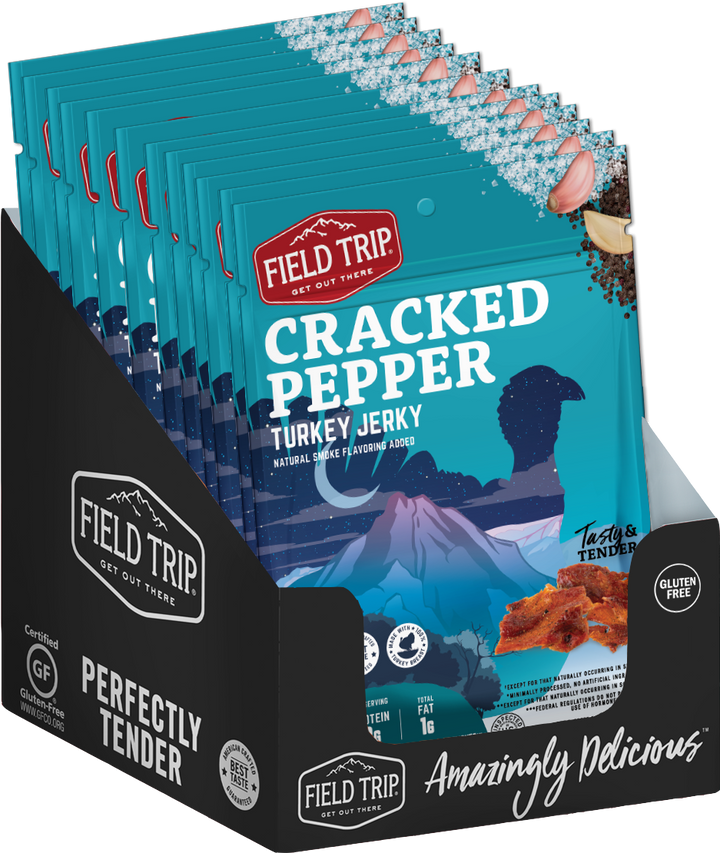 Field Trip Jerky Turkey Cracked Pepper 1Oz 12/1 Oz.