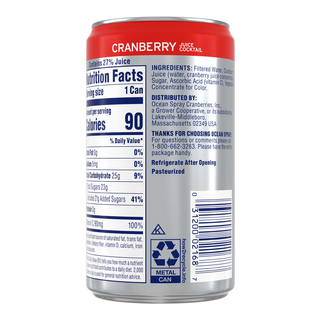 Ocean Spray Cranberry Juice-7.2 fl oz.-24/Case