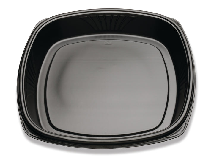 D & W Fine Pack Forum 16 Inch Deep Black Tray-25 Each-25/Box-2/Case