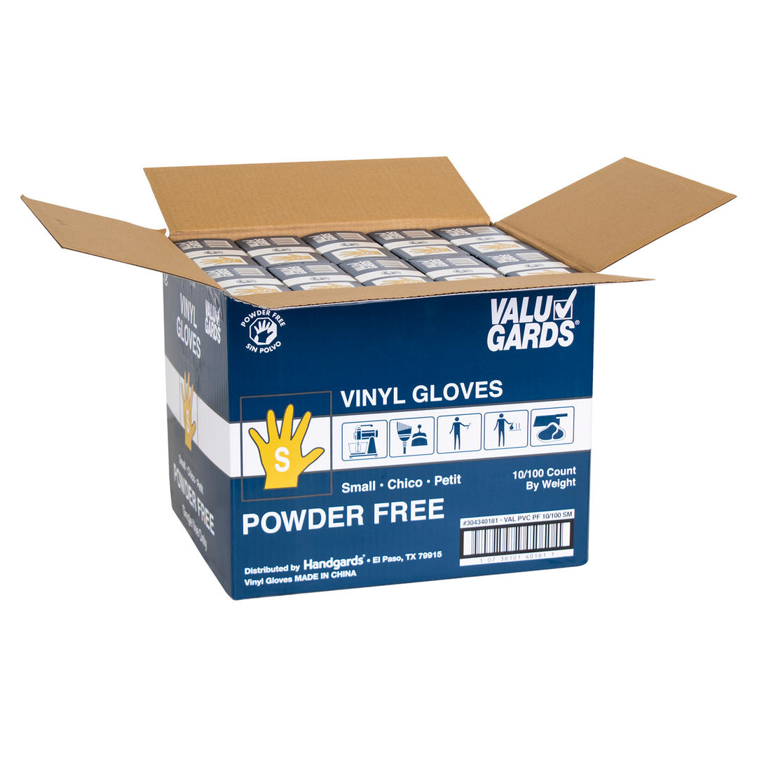 Valugards Vinyl Valugard Powder Free Small Glove-100 Each-100/Box-10/Case
