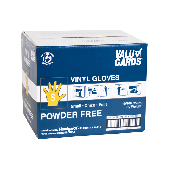 Valugards Vinyl Valugard Powder Free Small Glove-100 Each-100/Box-10/Case