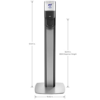 Purell Messenger Graphite Panel Floor Stand With Dispenser-1 Each