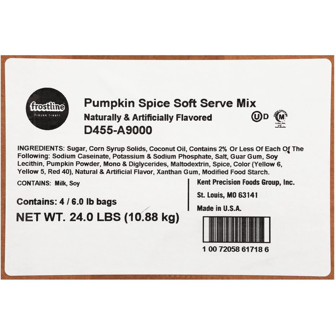 Frostline Mix Soft Serve Pumpkin Spice-6 lb.-4/Case