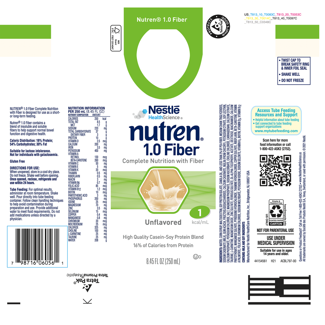 Nutren 1.0 Malnutrition Unflavored Prebio 1 Liquid Formula-8.45 fl oz.-24/Case