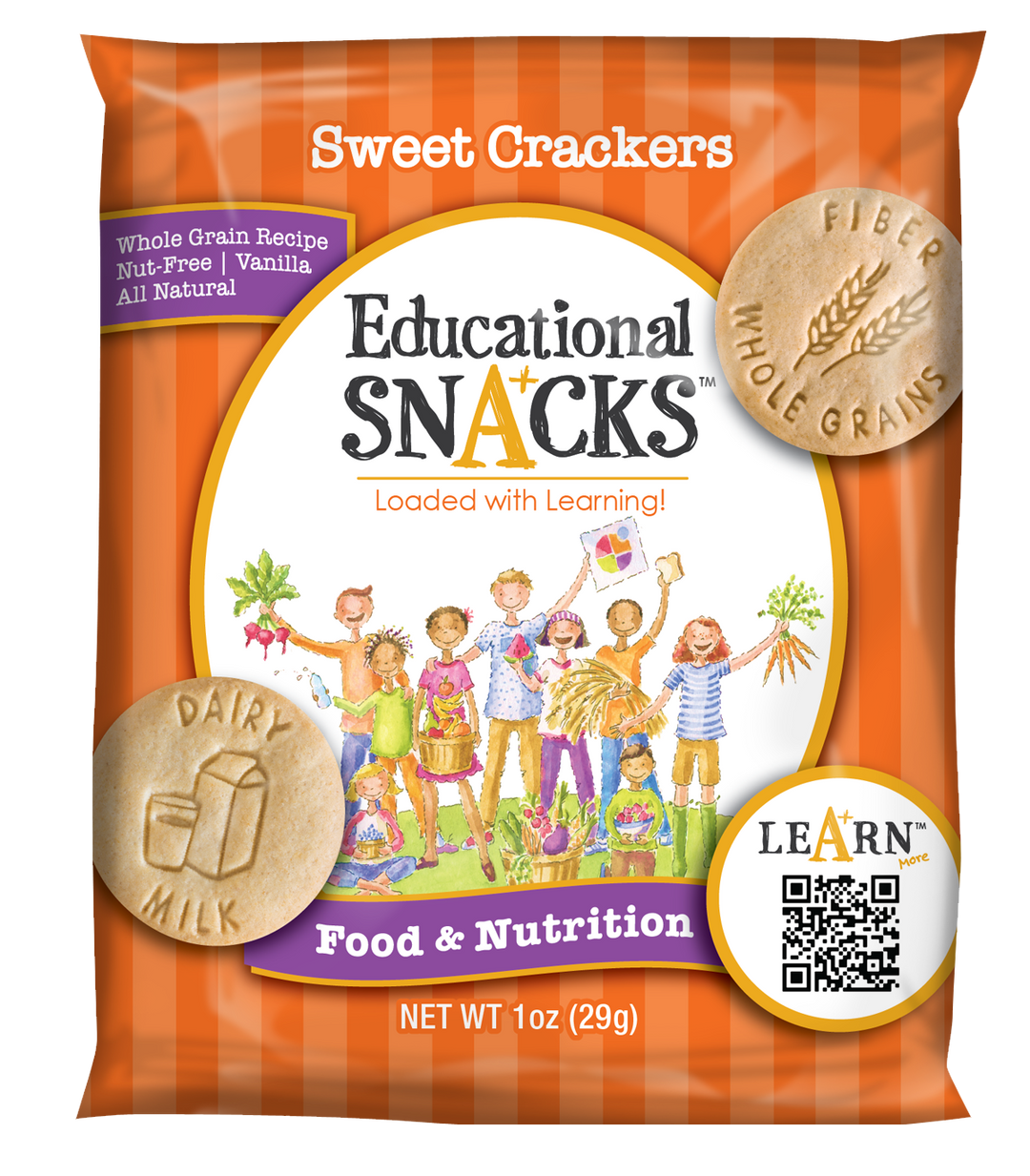 Dick And Jane Food & Nutrition Educational Snack Crackers-1 oz.-120/Case