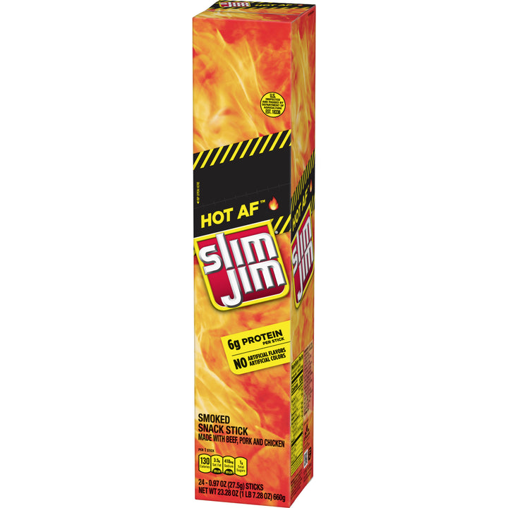 Slim Jim Giant Hot-0.97 oz.-24/Box-6/Case