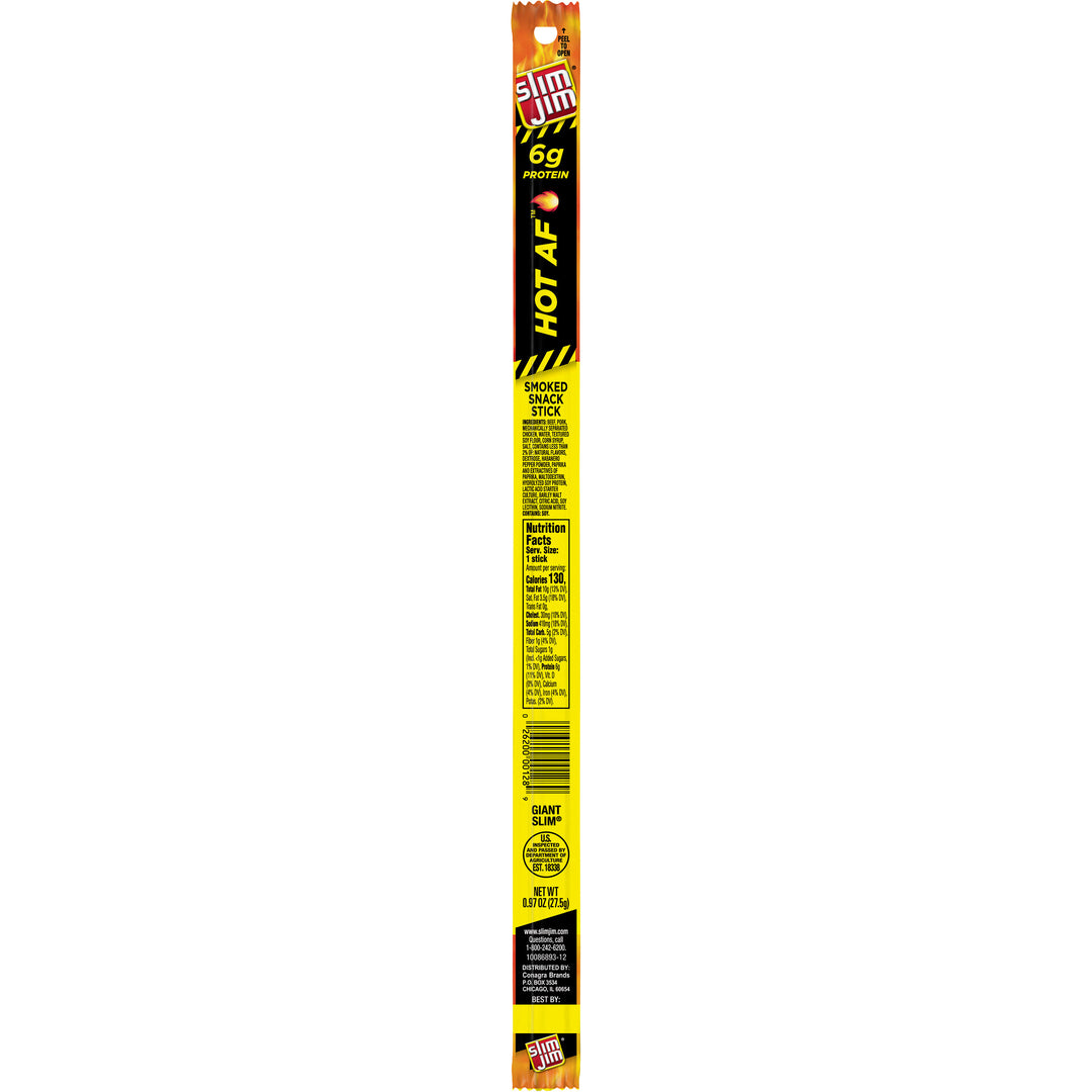 Slim Jim Giant Hot-0.97 oz.-24/Box-6/Case