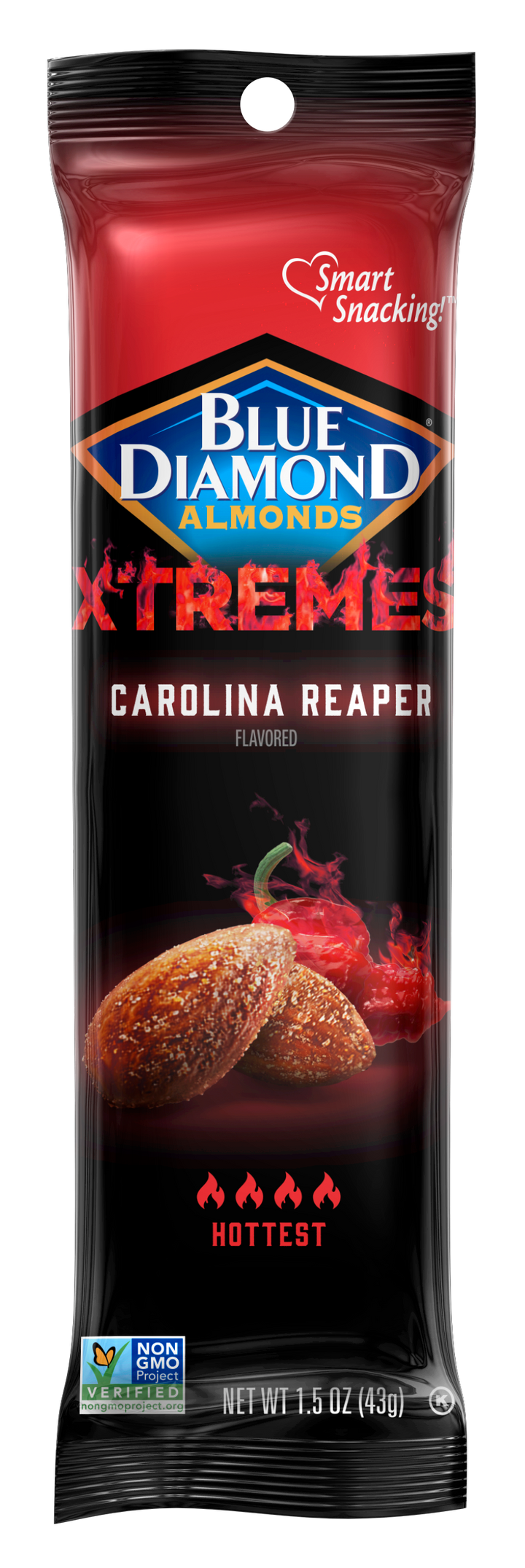 Blue Diamond Almonds Xtremes Carolina Reaper-1.5 oz.-12/Box-12/Case