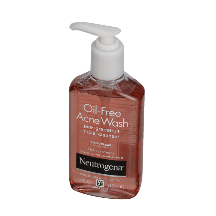 Neutrogena Oil-Free Acne Wash Pink Grapefruit Facial Cleanser-6 fl oz.s-3/Box-4/Case