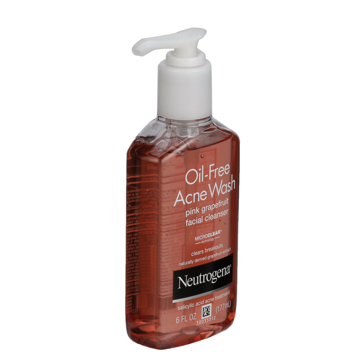 Neutrogena Oil-Free Acne Wash Pink Grapefruit Facial Cleanser-6 fl oz.s-3/Box-4/Case